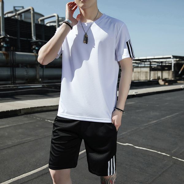 fashion men's tracksuits summer loose fit 2021 t-shirt short sleeve suit two piece casual shorts able and handsome, Gray
fashion men's tracksuits summer loose fit 2021 t-shirt short sleeve suit two piece casual shorts able and handsome, Gray