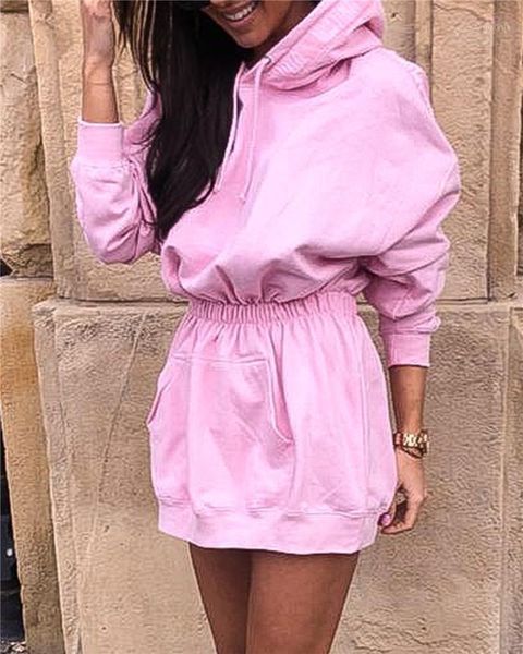 chronstyle long sleeve hooded sweatshirt dress front zipper v-neck loose causal high waist short mini autumn spring solid casual dresses, Black;gray
chronstyle long sleeve hooded sweatshirt dress front zipper v-neck loose causal high waist short mini autumn spring solid casual dresses, Black;gray