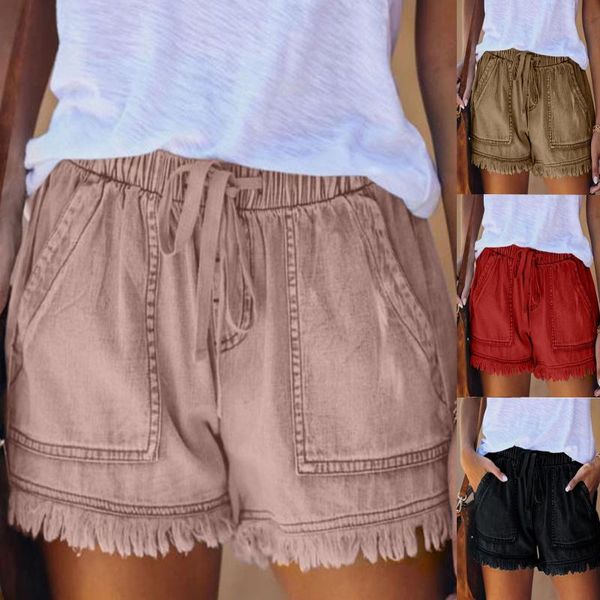 women's shorts women short style summer casual drawstring solid high waist loose for female girls soft, White;black
women's shorts women short style summer casual drawstring solid high waist loose for female girls soft, White;black