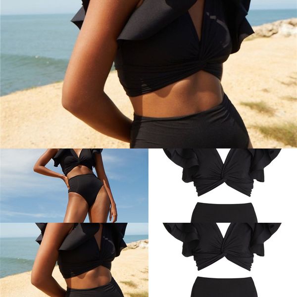 leaf sleeve female swimsuit 2021 new summer lotus split bikini swimsuit2021, White;black
leaf sleeve female swimsuit 2021 new summer lotus split bikini swimsuit2021, White;black