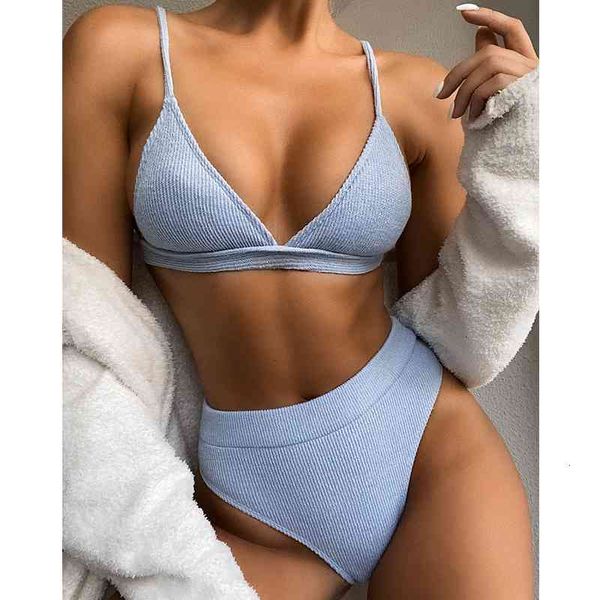 women's swimwear swimsuit women 2021 high waist bikinis solid two-pieces bikini set ribbed bather brazilian bathing suit for, White;black
women's swimwear swimsuit women 2021 high waist bikinis solid two-pieces bikini set ribbed bather brazilian bathing suit for, White;black
