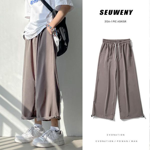 summer thin casual pants men's fashion multicolor wide-leg men streetwear loose straight ice silk mens s-2xl, Black
summer thin casual pants men's fashion multicolor wide-leg men streetwear loose straight ice silk mens s-2xl, Black