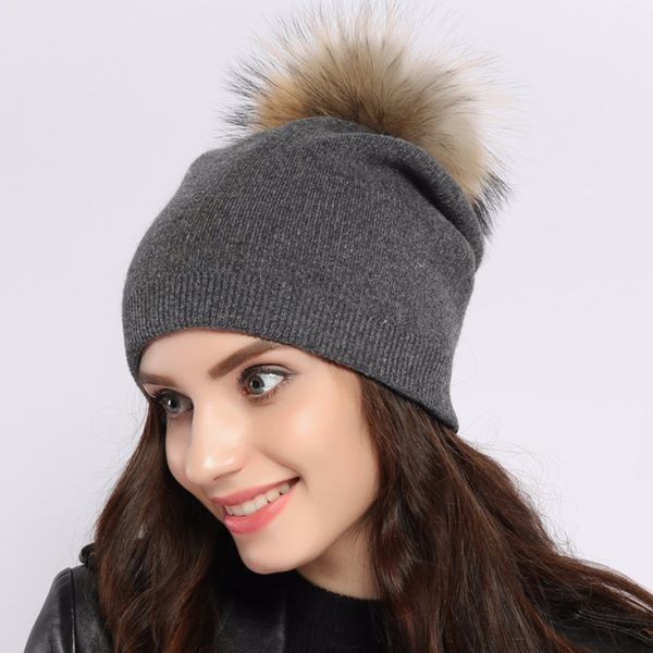 geebro womens cashmere beanies hat winter knitted wool beanie for women racoon fur pompom caps ladies real fur pom pom hatsg, Blue;gray
geebro womens cashmere beanies hat winter knitted wool beanie for women racoon fur pompom caps ladies real fur pom pom hatsg, Blue;gray