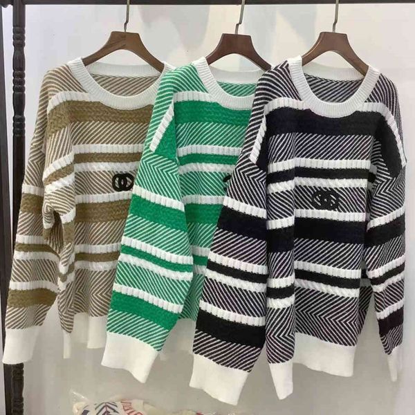 fashion cc women sweater shirt wool knit designer stripes letter logo brand round neck pullover jacket sweaters single womens long sleeve ca, White;black
fashion cc women sweater shirt wool knit designer stripes letter logo brand round neck pullover jacket sweaters single womens long sleeve ca, White;black