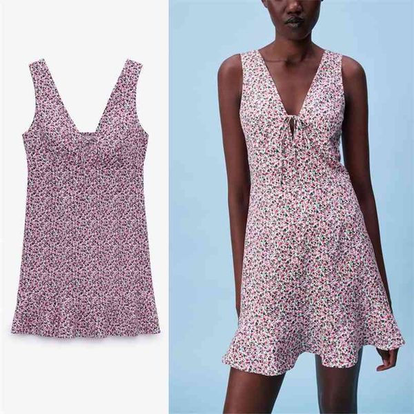 pink floral print mini dress women sleeveless elastic smocked ruffle hem knot dresses woman side zip vintage 210524, Black;gray
pink floral print mini dress women sleeveless elastic smocked ruffle hem knot dresses woman side zip vintage 210524, Black;gray