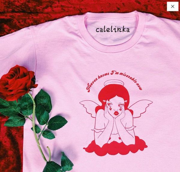 women's t-shirt kawaii angel women heaven tee shirt short sleeve pink cotton tshirt graphic funny loose harajuku female t, White
women's t-shirt kawaii angel women heaven tee shirt short sleeve pink cotton tshirt graphic funny loose harajuku female t, White