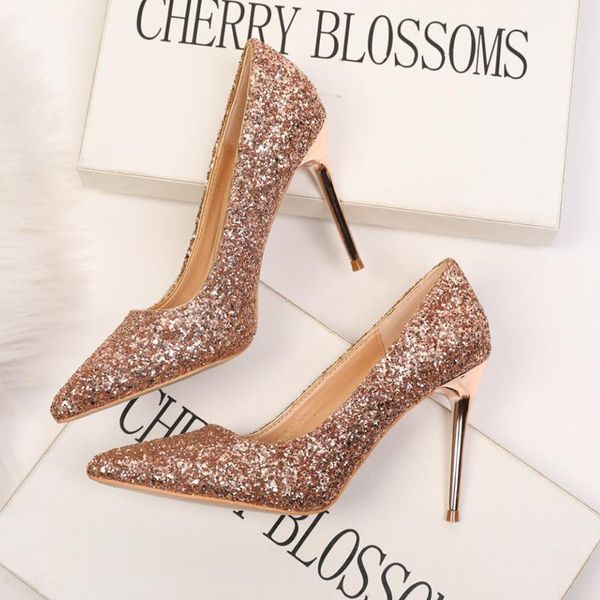 dress shoes large size comfortable pu leather sequined shallow pumps high heel ladies super (8cm-up) thin heels woman, Black
dress shoes large size comfortable pu leather sequined shallow pumps high heel ladies super (8cm-up) thin heels woman, Black