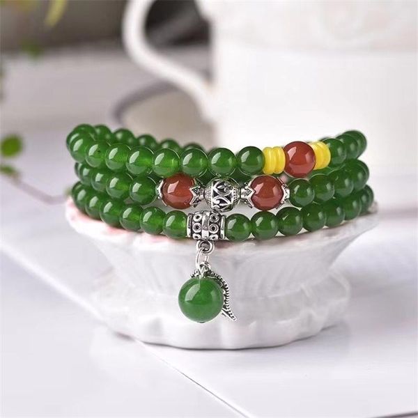 beaded, strands design multilayer bracelets 6mm taiwan green natural stone jades chalcedony round beads jewelry, Black
beaded, strands design multilayer bracelets 6mm taiwan green natural stone jades chalcedony round beads jewelry, Black