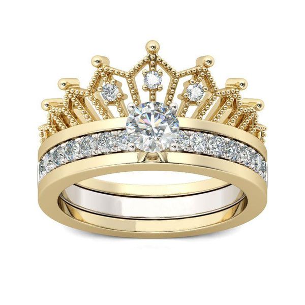 wedding rings detachable crown for women gold two-in-one ring set girls engagement, Slivery;golden
wedding rings detachable crown for women gold two-in-one ring set girls engagement, Slivery;golden