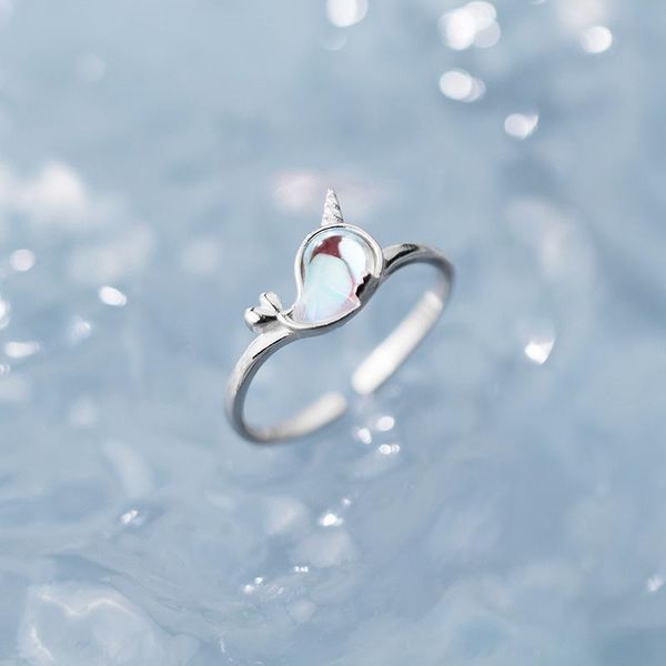 cluster rings 100% 925 sterling silver fashion narwhal shape gradient crystal ring open adjustable women girls jewelry gift, Golden;silver
cluster rings 100% 925 sterling silver fashion narwhal shape gradient crystal ring open adjustable women girls jewelry gift, Golden;silver