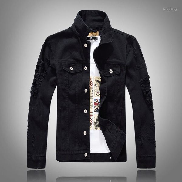 men's jackets autumn winter fashion men jacket streetwear punk style denim destroyed bomber hip hop man coats, Black;brown
men's jackets autumn winter fashion men jacket streetwear punk style denim destroyed bomber hip hop man coats, Black;brown