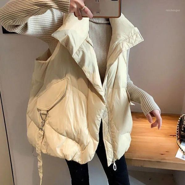 women's vests autumn winter turn down collar vest ladies casual sleeveless jacket female solid thick warm cotton waistcoat c210, Black;white
women's vests autumn winter turn down collar vest ladies casual sleeveless jacket female solid thick warm cotton waistcoat c210, Black;white