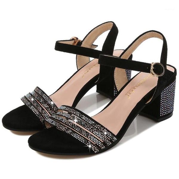 sandals 2021 open toe women chunky heels casual women's all-match female pumps fashion rhinestone womens zy2701, Black 
sandals 2021 open toe women chunky heels casual women's all-match female pumps fashion rhinestone womens zy2701, Black