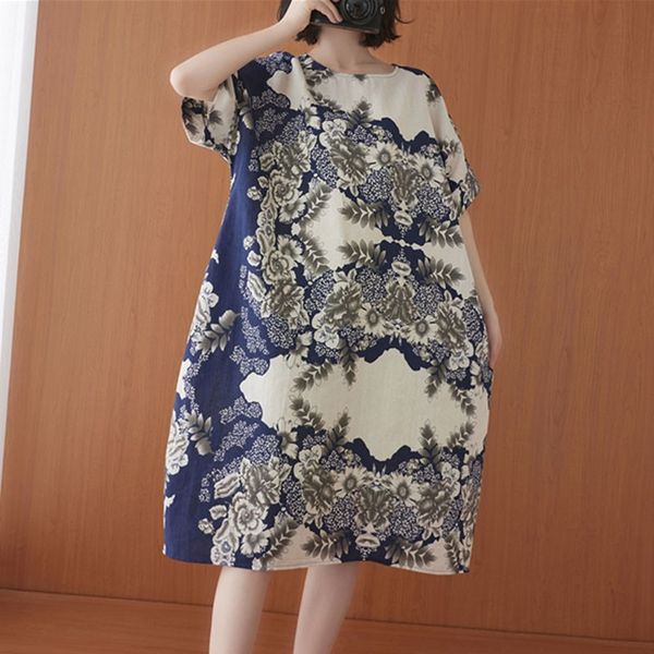 oversized women cotton linen casual dress new arrival summer indie folk style vintage print loose female long dresses s3603 210412, Black;gray
oversized women cotton linen casual dress new arrival summer indie folk style vintage print loose female long dresses s3603 210412, Black;gray