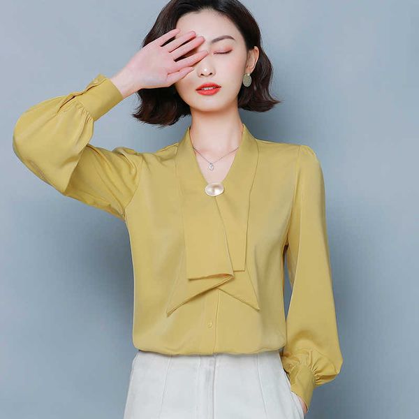 korean women chiffon blouses shirts elegant v neck shirt plus size blusas mujer de moda lady satin blouse 210531, White
korean women chiffon blouses shirts elegant v neck shirt plus size blusas mujer de moda lady satin blouse 210531, White