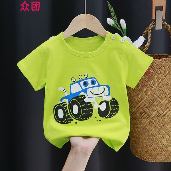 changyin short sleeve t-shirt cotton girls' baby's summer children's 2021 boys' i002 green car 73cm, Blue
changyin short sleeve t-shirt cotton girls' baby's summer children's 2021 boys' i002 green car 73cm, Blue