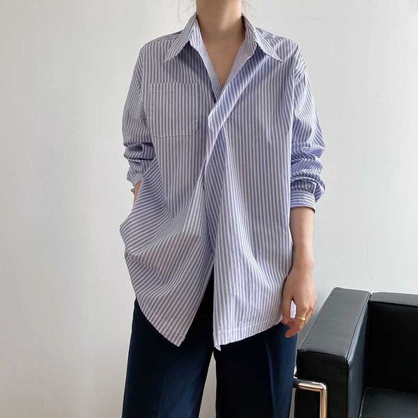 korean single button striped blouse women long sleeve shirt spring autumn casual blouses streetwear elegant fashion 210709, White
korean single button striped blouse women long sleeve shirt spring autumn casual blouses streetwear elegant fashion 210709, White