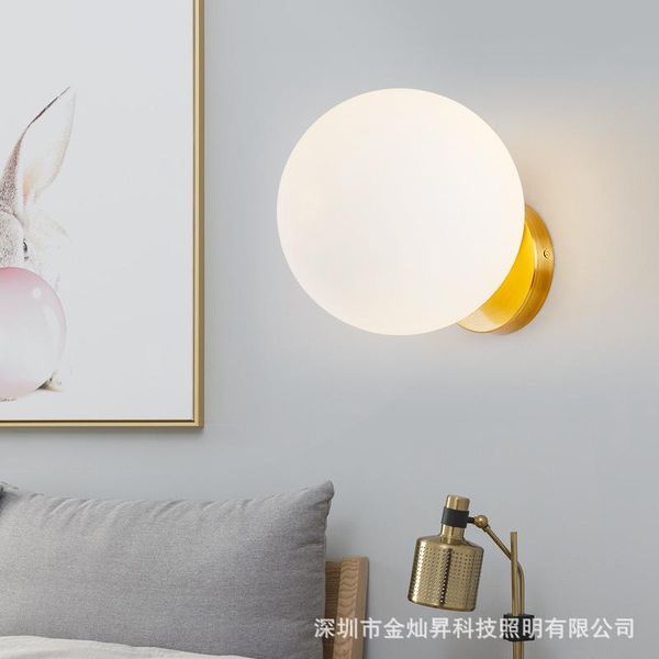 wall lamp nordic modern simple bedroom bedside aisle stair creative personality home white glass ball
wall lamp nordic modern simple bedroom bedside aisle stair creative personality home white glass ball