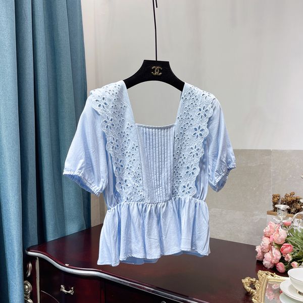 summer korean style square collar off-shoulder blusas sweet fresh hollow lace stitching shirt elegant solid colour blouse, White
summer korean style square collar off-shoulder blusas sweet fresh hollow lace stitching shirt elegant solid colour blouse, White