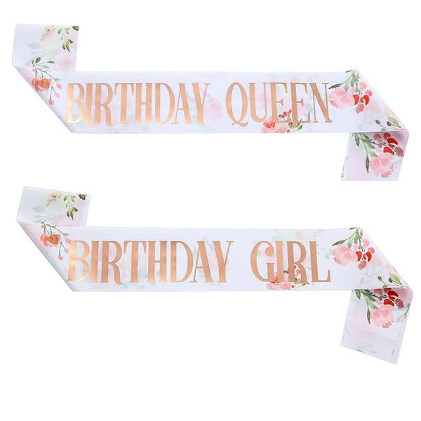 party decoration flower print birthday girl queen sash for women girls sweet 13th 16th 18th 20th 21st 30th 40th gifts
party decoration flower print birthday girl queen sash for women girls sweet 13th 16th 18th 20th 21st 30th 40th gifts
