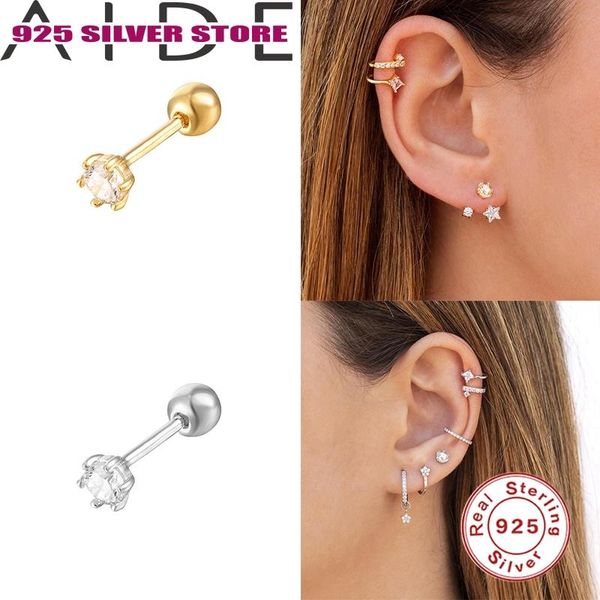 stud aide 925 sterling silver earrings six-claw diamond pierced cartilage for women, Golden;silver
stud aide 925 sterling silver earrings six-claw diamond pierced cartilage for women, Golden;silver
