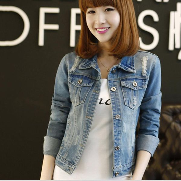 jacket hole all-match large size spring and autumn denim women solid color long-sleeved short korean version women's jackets, Black;brown
jacket hole all-match large size spring and autumn denim women solid color long-sleeved short korean version women's jackets, Black;brown