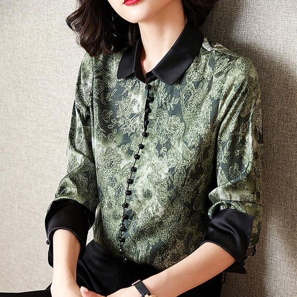 korean silk long sleeve vintage women shirts print plus size satin shirt blusas mujer, White
korean silk long sleeve vintage women shirts print plus size satin shirt blusas mujer, White