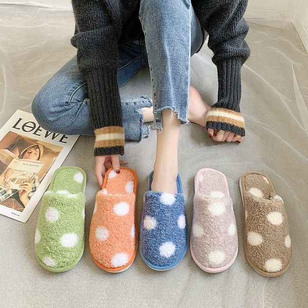 noworry winter women home slippers with faux fur fashion warm shoes woman slip on flats female slides polka dot plus size 40 41, Black
noworry winter women home slippers with faux fur fashion warm shoes woman slip on flats female slides polka dot plus size 40 41, Black
