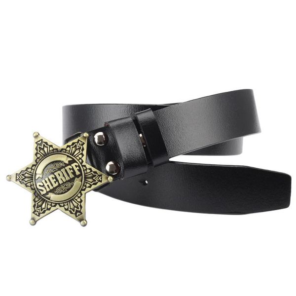 the letter sheriff belt buckle men genuine leather women jeans vintage strap waistband belts, Black;brown
the letter sheriff belt buckle men genuine leather women jeans vintage strap waistband belts, Black;brown