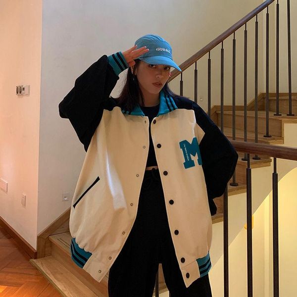 women's jackets spring girls contrast lapel jacket baseball coat bomber women uniform clothes female ladies streetwear casual loose win, Black;brown
women's jackets spring girls contrast lapel jacket baseball coat bomber women uniform clothes female ladies streetwear casual loose win, Black;brown