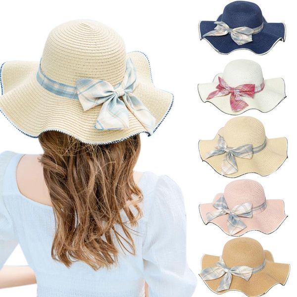 wide brim hats women's straw hat with bow sunshade brims outdoor summer sunscreen stylish brimmed beach sun, Blue;gray
wide brim hats women's straw hat with bow sunshade brims outdoor summer sunscreen stylish brimmed beach sun, Blue;gray