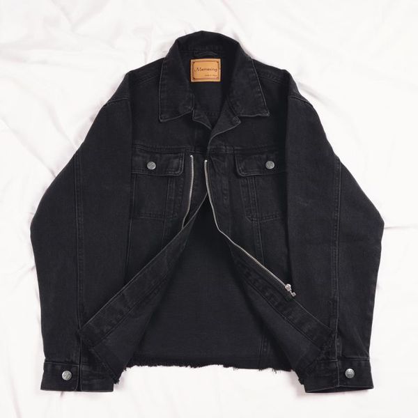 women's jackets korean fashion black zipper denim jacket coat women burrs hem outerwear spring loose long sleeve jeans female streetwea, Black;brown
women's jackets korean fashion black zipper denim jacket coat women burrs hem outerwear spring loose long sleeve jeans female streetwea, Black;brown