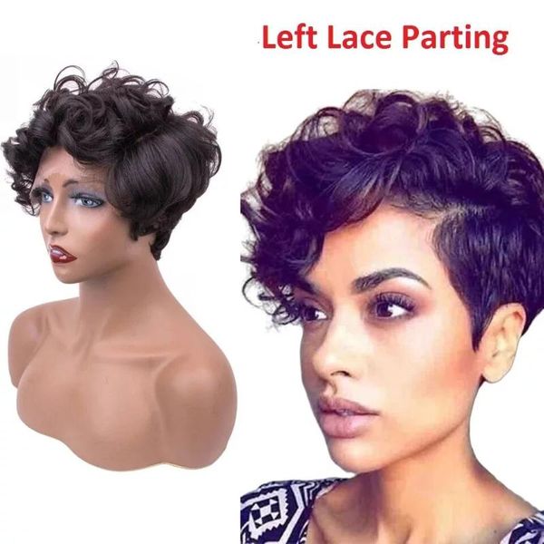 lace wigs wave curly human hair peruvian wig 150% density remy short pixie cut for black women front, Black;brown
lace wigs wave curly human hair peruvian wig 150% density remy short pixie cut for black women front, Black;brown