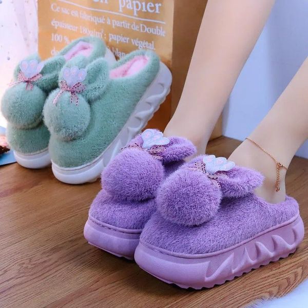 slippers ear fluffy youth girls winter home slides shoes women chunky woman platform high heel, Black
slippers ear fluffy youth girls winter home slides shoes women chunky woman platform high heel, Black