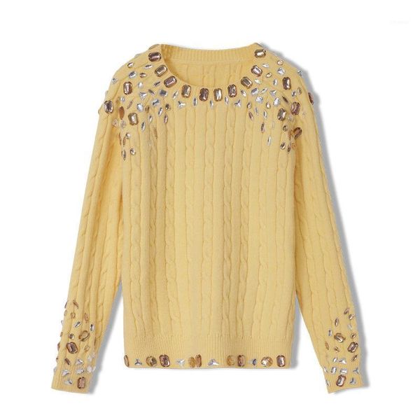 women's sweaters spring autumn long sleeve beaded sweater women o-neck twist weave art style knitted pullover relaxed casual outerw, White;black
women's sweaters spring autumn long sleeve beaded sweater women o-neck twist weave art style knitted pullover relaxed casual outerw, White;black