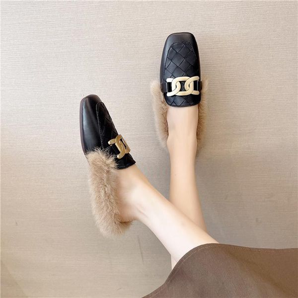 slippers casual flat shoes female square toe slipers women slides low fur flip flops luxury cover 2021 plush pu with rome ru, Black
slippers casual flat shoes female square toe slipers women slides low fur flip flops luxury cover 2021 plush pu with rome ru, Black