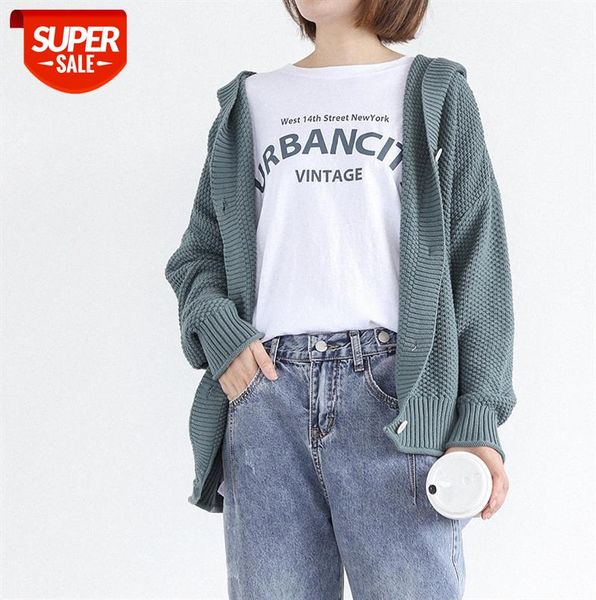930015 age-reducing hooded sweater female korean thick wool knitted cardigan casual loose jacket trendy #8f8l, Black;gray
930015 age-reducing hooded sweater female korean thick wool knitted cardigan casual loose jacket trendy #8f8l, Black;gray