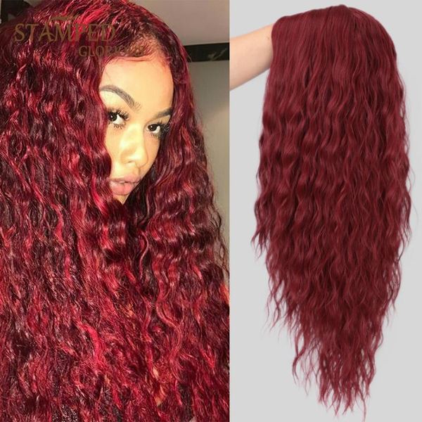synthetic wigs stamped glorious selling cosplay party middle part red long water wave heat resistant hair for black women
synthetic wigs stamped glorious selling cosplay party middle part red long water wave heat resistant hair for black women