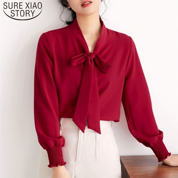 fashion autumn women clothing loose solid long sleeve chiffon blouse and bow white red 5264 50 210506
fashion autumn women clothing loose solid long sleeve chiffon blouse and bow white red 5264 50 210506