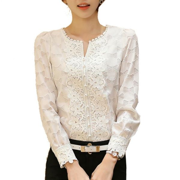 women's blouses & shirts chegou 2021 primavera camisa mulheres blusa chiffon feminino longo-sleeved senhora do escritorio de moda causa, White
women's blouses & shirts chegou 2021 primavera camisa mulheres blusa chiffon feminino longo-sleeved senhora do escritorio de moda causa, White