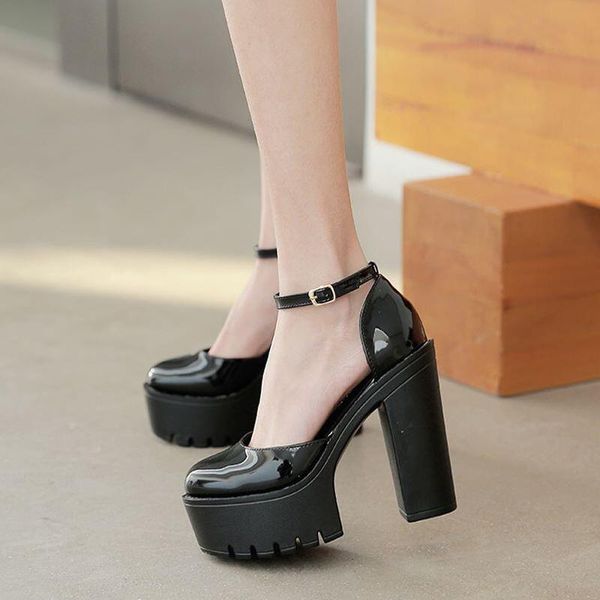 dress shoes patent leather chunky heel platform ankle cross belt sandals round toe 13cm pumps black buckle
dress shoes patent leather chunky heel platform ankle cross belt sandals round toe 13cm pumps black buckle