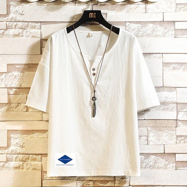 men's t-shirts fashion short sleeves casual o neck linen t-shirt black white cotton 2021 summer clothes tees tshirt oversize, White;black
men's t-shirts fashion short sleeves casual o neck linen t-shirt black white cotton 2021 summer clothes tees tshirt oversize, White;black