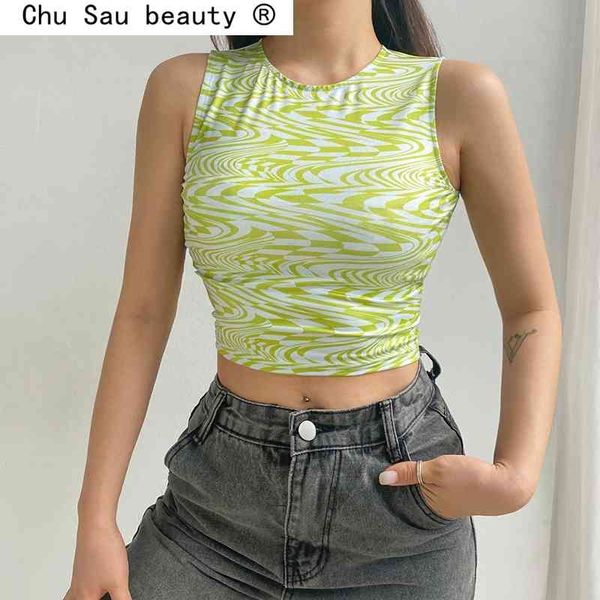 90s aesthetics striped print crop y2k summer streetwear sleeveless o-neck green baby tanks women vests 210508, White
90s aesthetics striped print crop y2k summer streetwear sleeveless o-neck green baby tanks women vests 210508, White