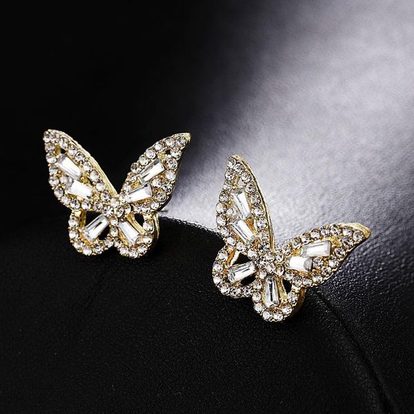 delicate butterfly stud earring for women full pave stone wedding engagement party fine accessories beauty bow earrings, Golden;silver
delicate butterfly stud earring for women full pave stone wedding engagement party fine accessories beauty bow earrings, Golden;silver