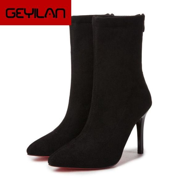 boots women sock pointed toe elastic high slip on heel ankle pumps stiletto botas zapatos de mujer shoes, Black
boots women sock pointed toe elastic high slip on heel ankle pumps stiletto botas zapatos de mujer shoes, Black