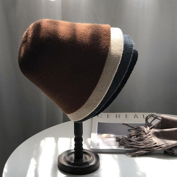 stingy brim hats johnature knitting bucket women 2021 winter fashion warm solid color all match korean female, Blue;gray
stingy brim hats johnature knitting bucket women 2021 winter fashion warm solid color all match korean female, Blue;gray