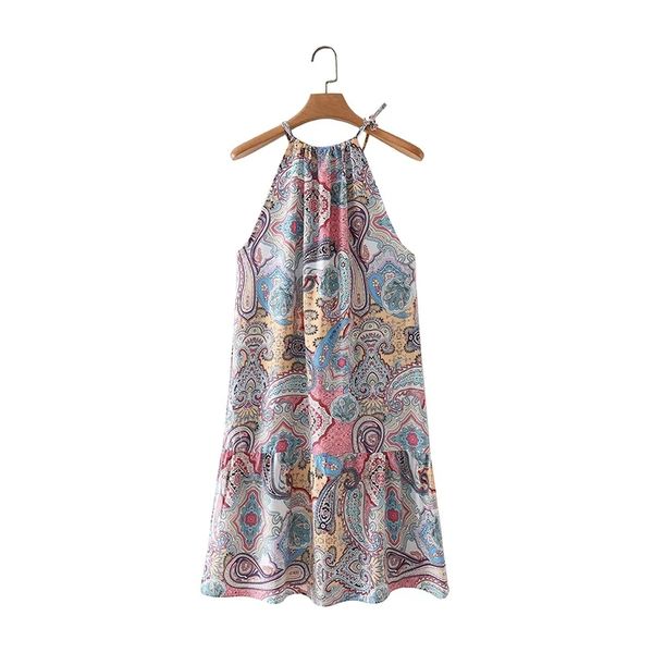 summer women vintage paisley printing halter mini dress female sleeveless clothes casual lady loose vestido d7776 210430, Black;gray
summer women vintage paisley printing halter mini dress female sleeveless clothes casual lady loose vestido d7776 210430, Black;gray