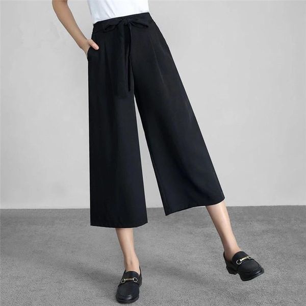women's pants & capris plus size high waist casual women sraight wide leg fashion sashes solid loose slim chiffon calf-length office la, Black;white
women's pants & capris plus size high waist casual women sraight wide leg fashion sashes solid loose slim chiffon calf-length office la, Black;white