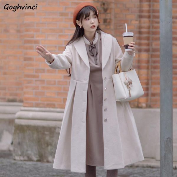 women's wool & blends women all match winter solid tender single breasted thicken outerwear design turn down collar temperament british, Black
women's wool & blends women all match winter solid tender single breasted thicken outerwear design turn down collar temperament british, Black