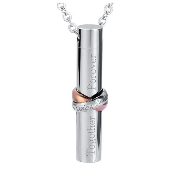 pendant necklaces cylinder memorial urn necklace engraved for ashes with stainless steel keepsake ash jewelry, Silver
pendant necklaces cylinder memorial urn necklace engraved for ashes with stainless steel keepsake ash jewelry, Silver